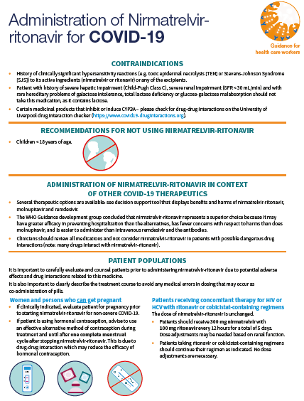 oms administration nirmatrelvir ritonavir